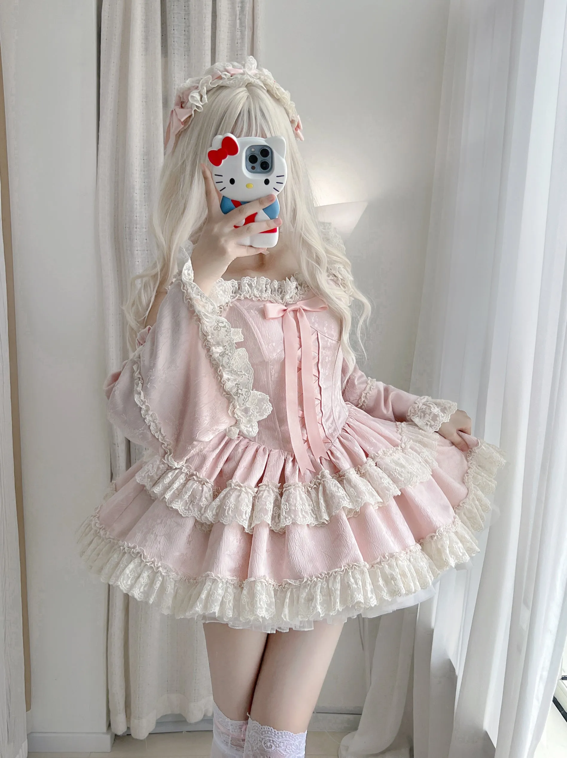 "Ballet Throbbing" Original Big Bow Ballet Lolita Dress