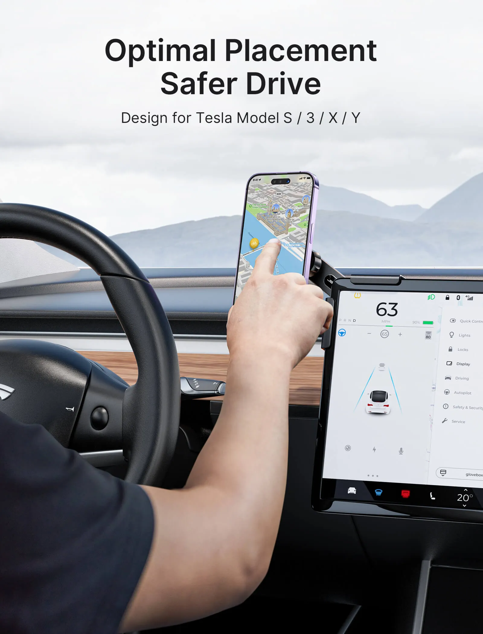 Tesla Mag-Safe Car Phone Mount