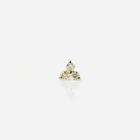 Trilogy Diamond Stud Earring