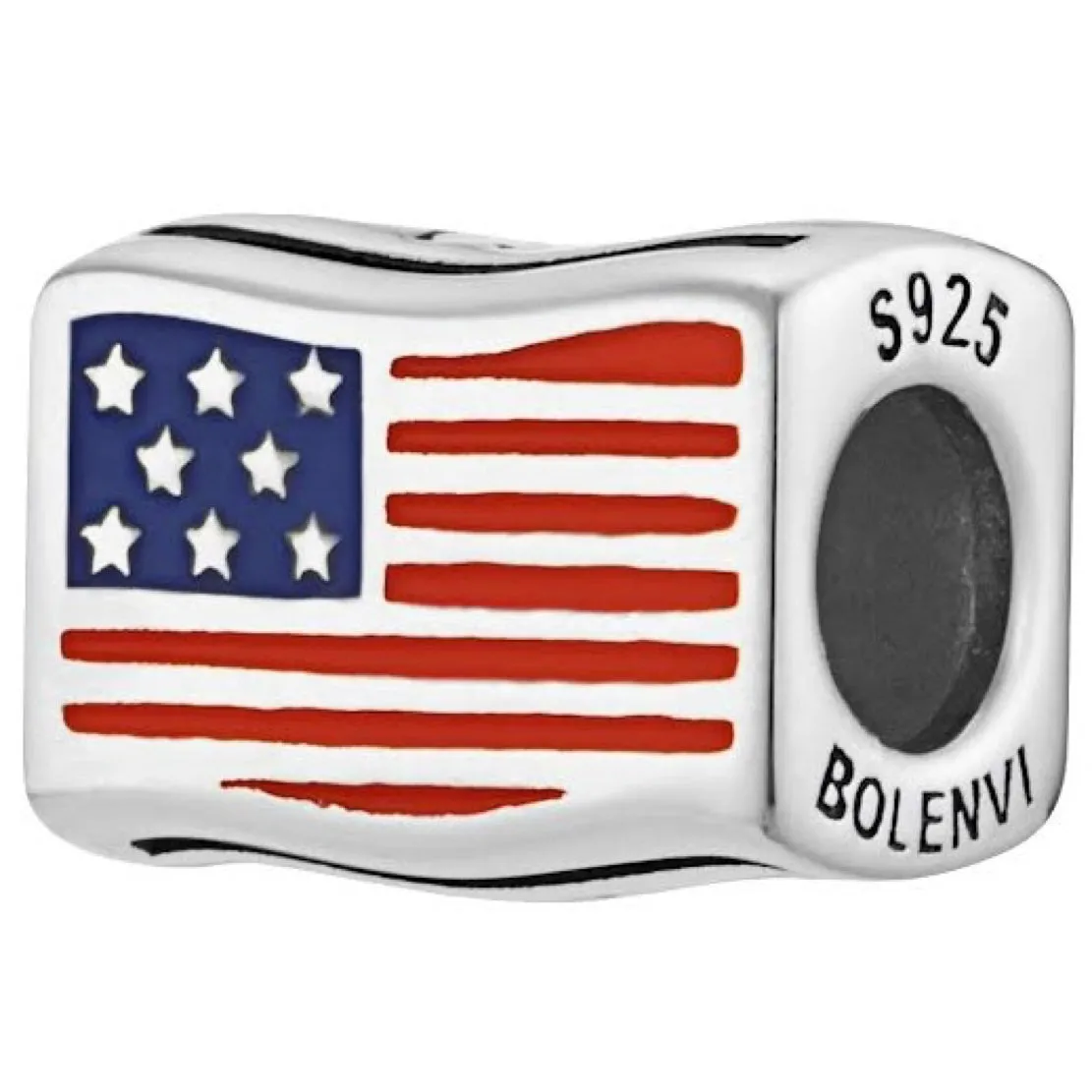 United States of America USA Flag Country Bead Charm