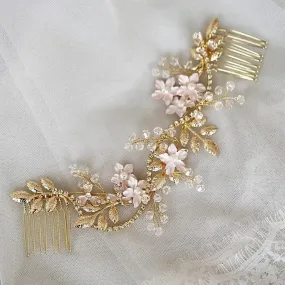 V125. bridal hairpiece, back comb accessory for wedding