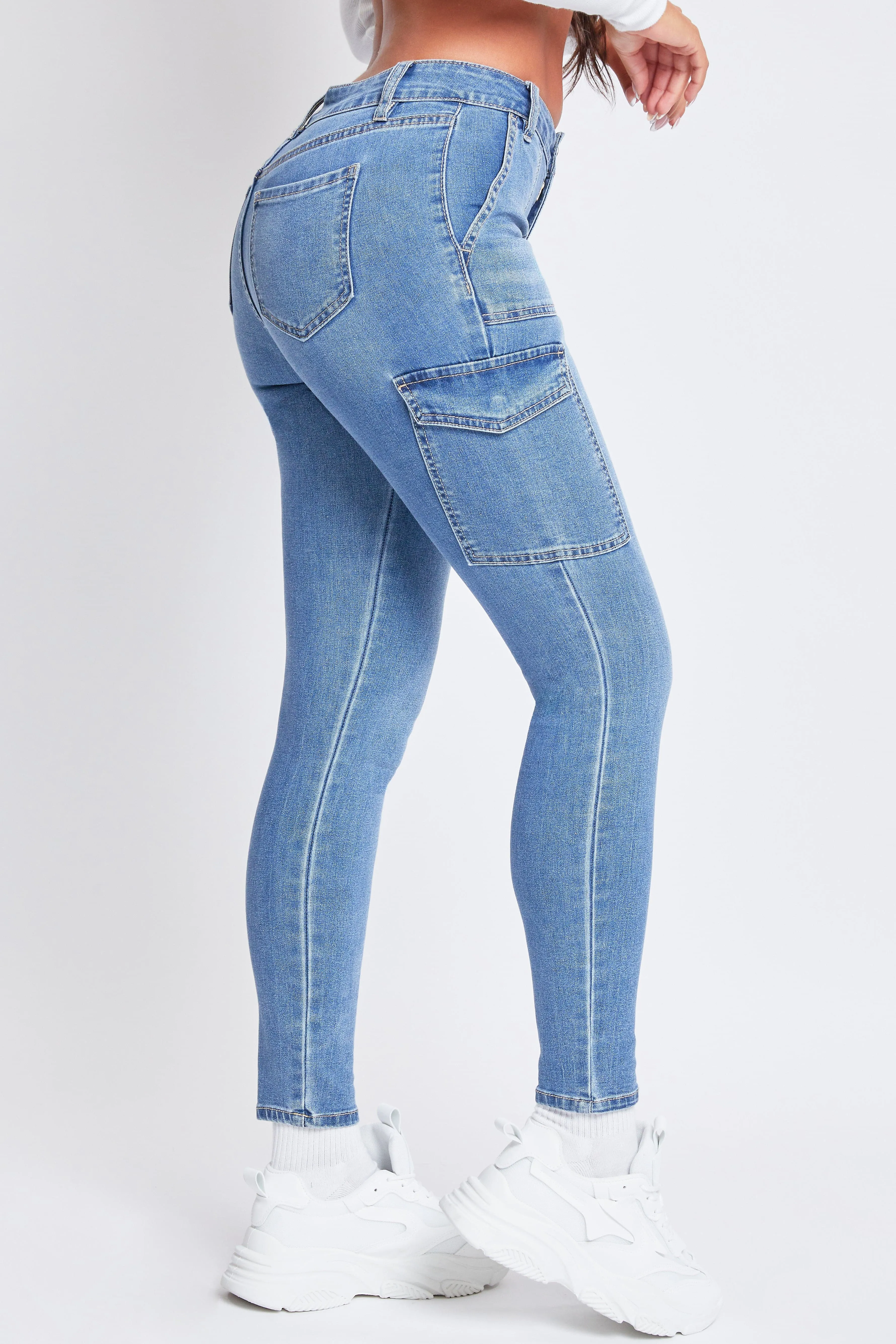 Women's High Rise Skinny Cargo Jeans