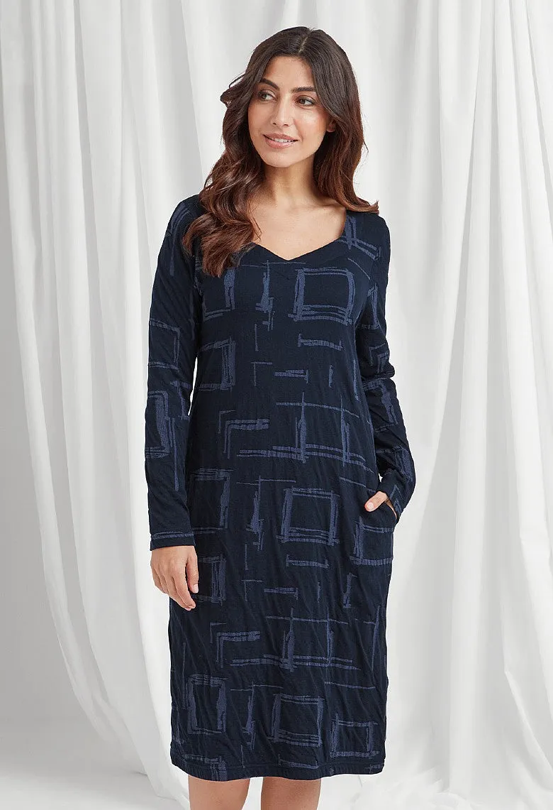 Yara Dress - Blue Print